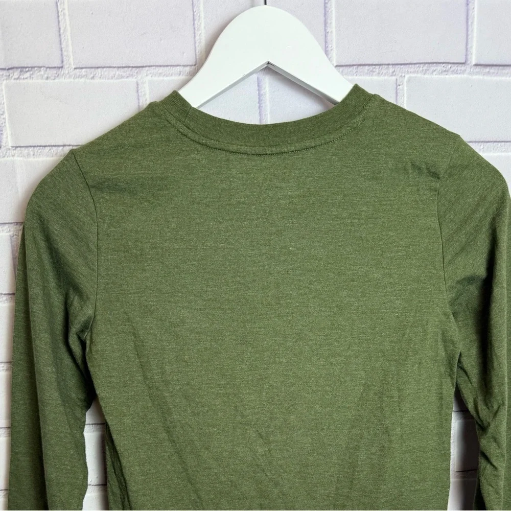 Cat & Jack Green 'Happy & Thankful' Long Sleeve Tee Thanksgiving/size M